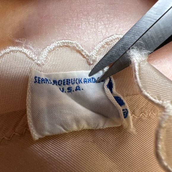 Charmode Sears Vintage 60's Full Slip Dress Size 34 Average Embroidery - Picture 5 of 6